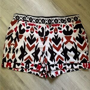 Eva Mendes for New York & Company Geometric Red and Black shorts